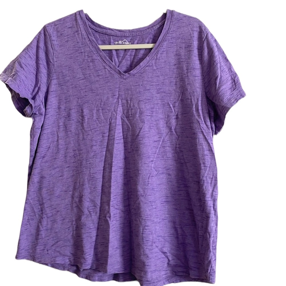 Eddie Bauer XXL V-Neck purple T-Shirt